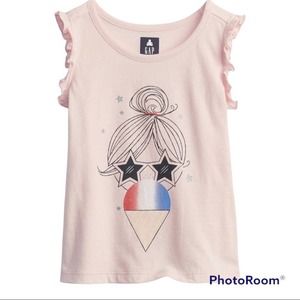 NWT BabyGap Toddler 100% Organic Cotton Bea Graphic Mix and Match Top (4T & 5T)